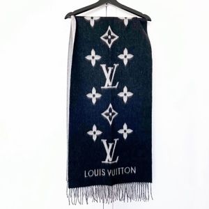 Louis Vuitton LV Cashmere Scarf Black & White